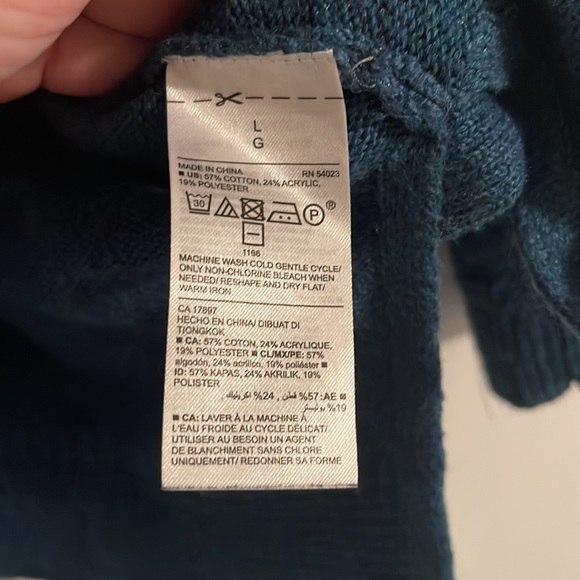 Tunic sweater in dark peacock blue - Picture 5 of 5